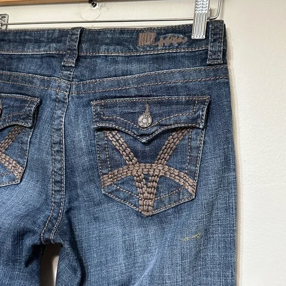 Kut From the Kloth Bootcut Jeans Womens 4 Dark Wash Mid Rise Embroidered Stretch - Picture 6 of 14
